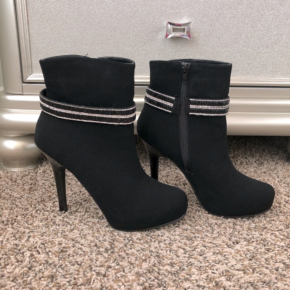 Black Suede Booties